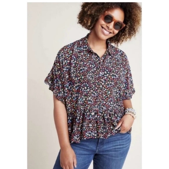 Maeve by ANTHROPOLOGIE Multicolor Floral Blouse - Picture 2 of 6